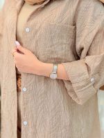 شومیز طرح دار تک جیب تبسم کد 6872 - تصویر 7
