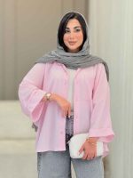 مانتو پانچ آستین پاکتی تک جیب کد 6858 - تصویر 32