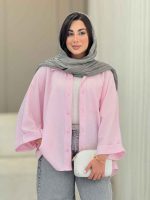 مانتو پانچ آستین پاکتی تک جیب کد 6858 - تصویر 29