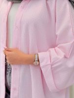 مانتو پانچ آستین پاکتی تک جیب کد 6858 - تصویر 24