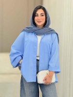مانتو پانچ آستین پاکتی تک جیب کد 6858 - تصویر 21