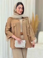مانتو جیب پاگن ابرا کد 6850 - تصویر 3