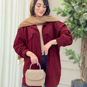مانتو پشت ژیله برش دار کد 6868