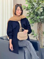 مانتو پشت ژیله برش دار کد 6868 - تصویر 18