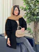 مانتو پشت ژیله برش دار کد 6868 - تصویر 11
