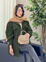 مانتو پشت ژیله برش دار کد 6868 - تصویر 10