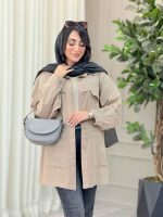 مانتو پشت ژیله برش دار کد 6868 - تصویر 15
