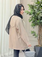 مانتو پشت ژیله برش دار کد 6868 - تصویر 9
