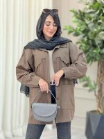 مانتو پشت ژیله برش دار کد 6868 - تصویر 8
