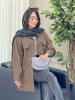مانتو پشت ژیله برش دار کد 6868 - تصویر 14