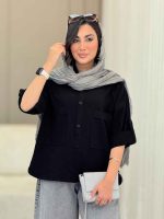 شومیز دو جیب پشت دکمه آیلین کد 6847 - تصویر 13