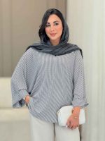 مانتو پانچ راه راه کد 6727 - تصویر 13