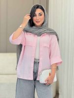 مانتو آستین پاکتی جلو ژیله کد 6870 - تصویر 22