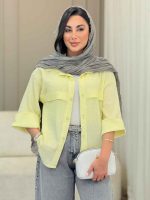 مانتو آستین پاکتی جلو ژیله کد 6870