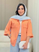 مانتو آستین پاکتی جلو ژیله کد 6870 - تصویر 15