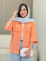 مانتو آستین پاکتی جلو ژیله کد 6870 - تصویر 9