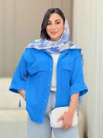مانتو آستین پاکتی جلو ژیله کد 6870 - تصویر 4