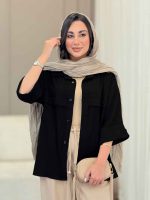 مانتو آستین پاکتی جلو ژیله کد 6870 - تصویر 3