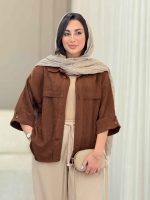 مانتو آستین پاکتی جلو ژیله کد 6870 - تصویر 13