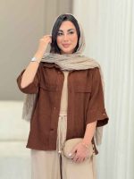 مانتو آستین پاکتی جلو ژیله کد 6870 - تصویر 21