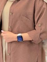 مانتو دو جیب آستین پاگن ساناز کد 6829 - تصویر 13