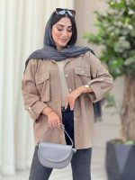 مانتو دو جیب پاکتی محنا کد 6821 - تصویر 7