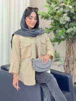 مانتو دو جیب پاکتی محنا کد 6821 - تصویر 5
