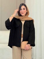 مانتو سر جیب نما آستین پاکتی کد 6808 - تصویر 17