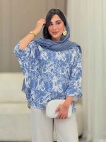 مانتو پانچ طرح دار کد 6882 - تصویر 11