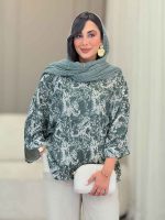 مانتو پانچ طرح دار کد 6882 - تصویر 12