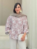 مانتو پانچ طرح دار کد 6882 - تصویر 3