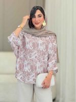 مانتو پانچ طرح دار کد 6882 - تصویر 6