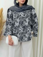 مانتو پانچ طرح دار کد 6882 - تصویر 14