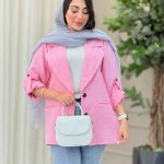 مانتو دو دکمه آستین پاگن پرنا کد 6881