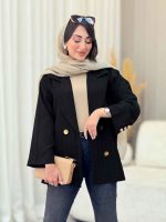 مانتو آستین سه دکمه رومیسا کد 6866 - تصویر 12
