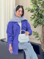 مانتو کتان دو جیب پاکتی شیلا کد 6892 - تصویر 10