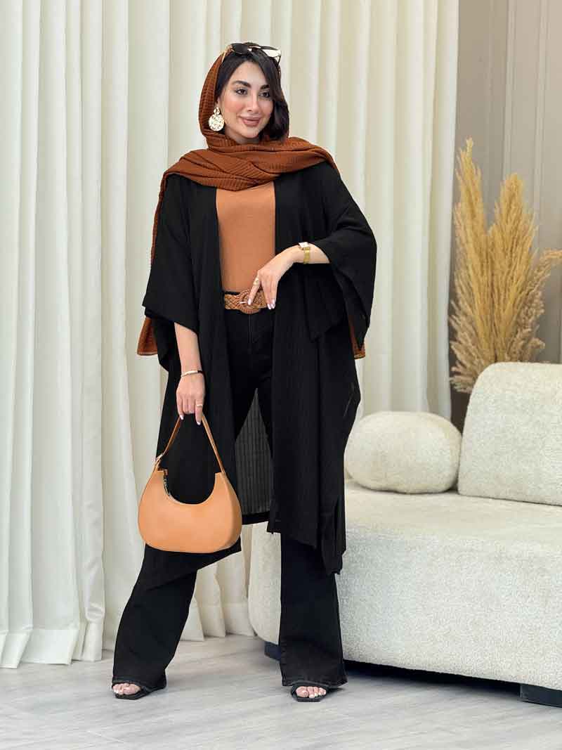 مانتو بلند بغل چاک کد 6353 مانتو بلند بغل چاک کد 6353