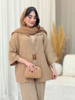 مانتو تک جیب آستین پاگن آندیا کد 6863 - تصویر 10