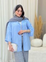مانتو تک جیب آستین پاگن آندیا کد 6863 - تصویر 9