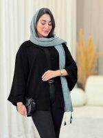 مانتو پانچ تک جیب پشت پیله کد6857 - تصویر 2