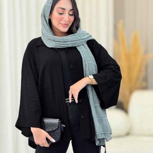 مانتو پانچ تک جیب پشت پیله کد6857