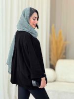 مانتو پانچ تک جیب پشت پیله کد6857 - تصویر 5