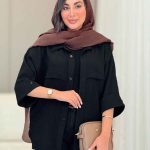مانتو آستین پاکتی جلو ژیله کد 6901