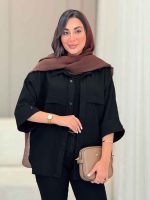 مانتو آستین پاکتی جلو ژیله کد 6901