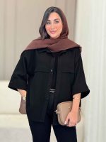 مانتو آستین پاکتی جلو ژیله کد 6901 - تصویر 5