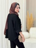 مانتو آستین پاکتی جلو ژیله کد 6901 - تصویر 2