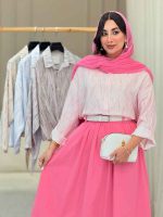 شومیز آستین پاگن گره ای کد 6740