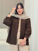 مانتو آستین پیله تک جیب ساره کد 6865 - تصویر 12