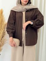 مانتو آستین پیله تک جیب ساره کد 6865 - تصویر 18