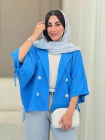 مانتو پانچ آستین بند سوگل کد 6869 - تصویر 12